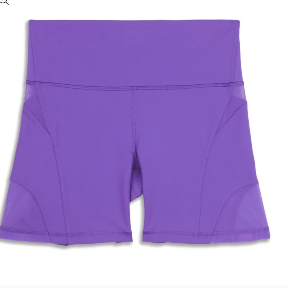 Wunder Train Mesh Panel HR Short 6”in atomic purple